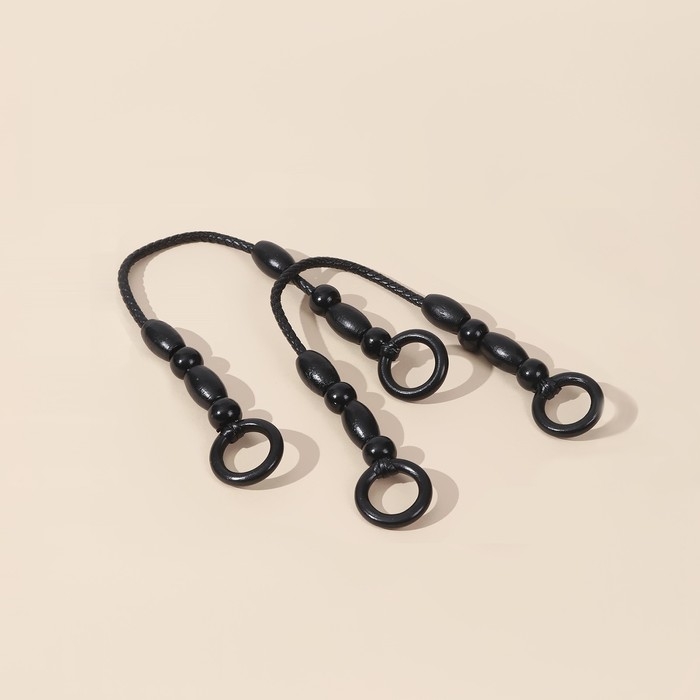 Ручки для сумки, 2 шт, 44,5 &times; 4,5 см, цвет чёрный