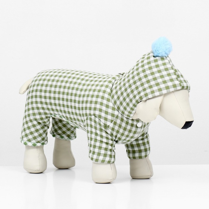 Комбинезон Комбинезон "Пудра", размер S (ДС 25 см, ОШ 29 см, ОГ 40 см) бежевый/зелёный