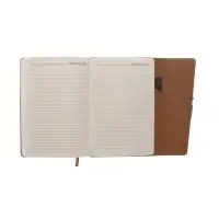Ежедневник недатированный формат А5, с клапаном, 96л, линия, пвх, Коричневый