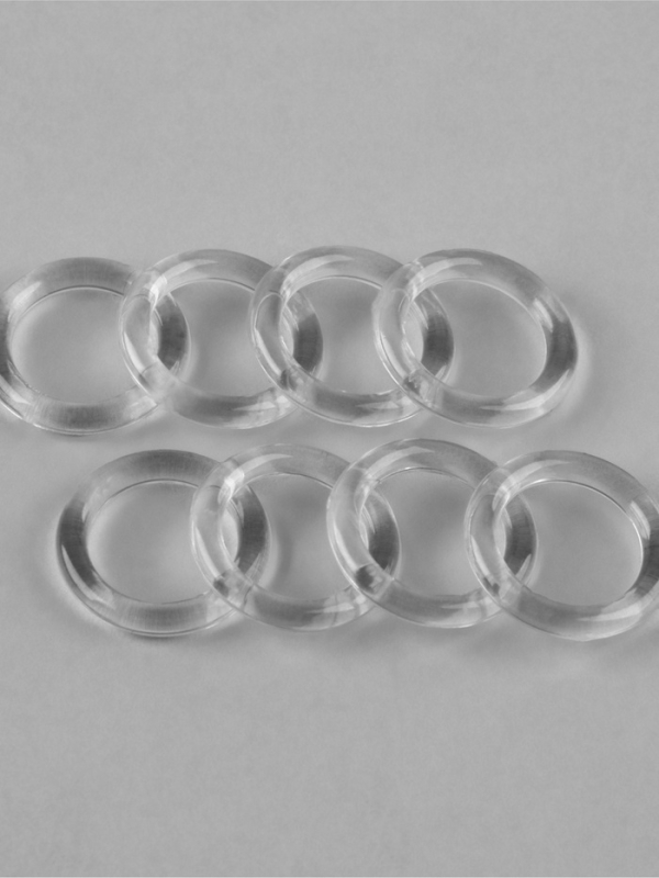 Кольцо для ковров и римских штор (наб 20шт цена за наб) d10/15мм пластик прозрач АУ