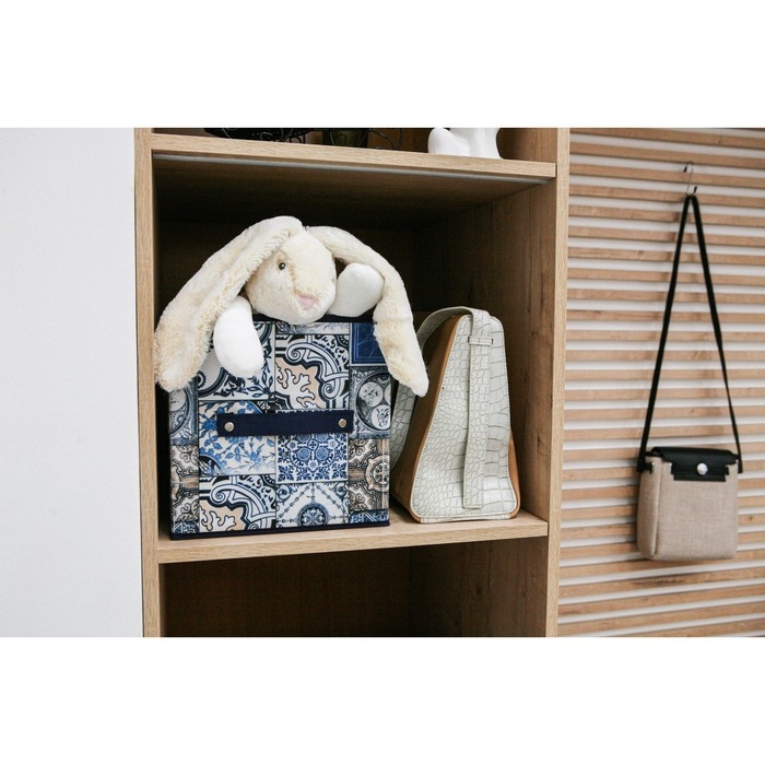 Короб стеллажный для хранения Доляна &laquo;Мозаика&raquo;, 25&times;25&times;25 см, цвет синий