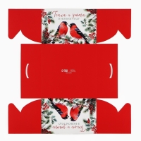 Коробка для капкейка &laquo;Тепла и уюта&raquo;, 16 х 16 х 10 см, Новый год