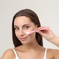 Кисть для масок, двусторонняя, с лопаткой, 15.5 (&plusmn;1) см, МИКС