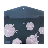 Папка-конверт на кнопке формат А4 180мкр блестящая МИКС Цветы  (штрихкод на штуке)