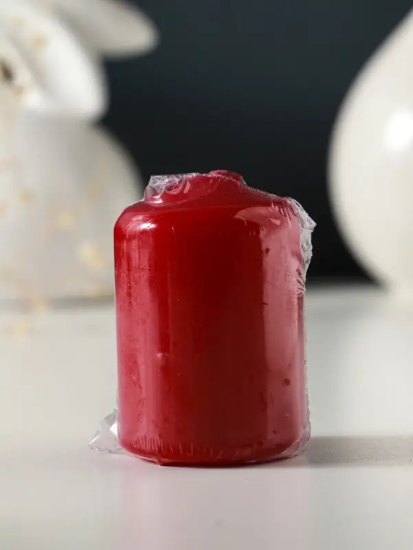 Свеча-цилиндр 4х6 см, 70 гр, бордовый