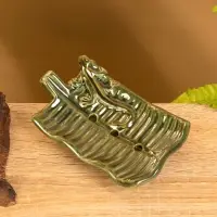 Мыльница &laquo;Геккон&raquo;, 13&times;8&times;3.5 см, керамика, зелёная