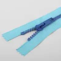 Молния &laquo;Трактор&raquo;, №5, неразъёмная, замок автомат, 18 см, голубая