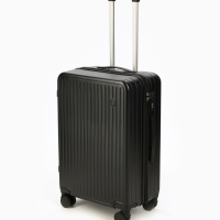 Чемодан 24", PС, 42*27*66, отд на молнии, код замок, 4 колеса, черный