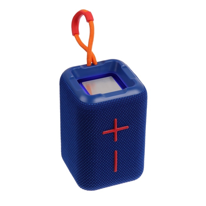 Портативная колонка F68, 5 Вт, 600 мАч, подсветка. micro SD, синяя Портативная колонка F68, 5 Вт, 600 мАч, подсветка. micro SD, синяя