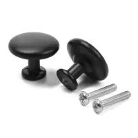 Ручка кнопка WAVE ТУНДРА РК120BL, черная