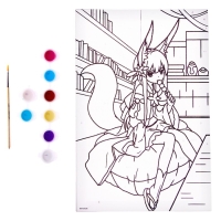 Картина по номерам для детей &laquo;Девочка с хвостиком&raquo;, 20 х 30 см