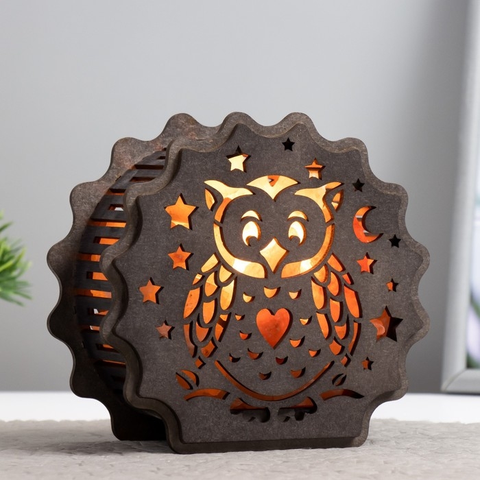 Соляной светильник Соляной светильник "СОВА" круглая Е14 15Вт 0,8 кг гимал. соль