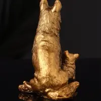 Фигура "Овчарка с щенками" 10х7 см,бронза