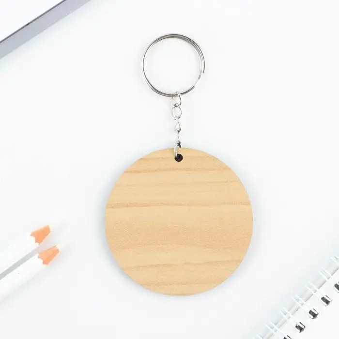 Брелок для ключей деревянный аниме &laquo;Девушка синяя&raquo; 5.8&times;5.8 см