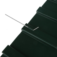 Ограждение декоративное, 18 &times; 300 см, 6 секций, пластик, зелёное, &laquo;Дачник&raquo;