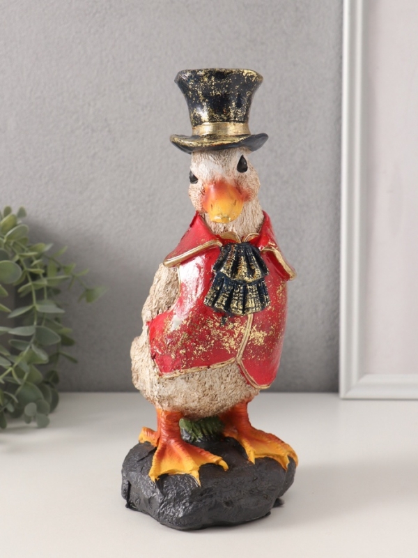 Сувенир полистоун "Синьор гусь" 10,5х14х25 см