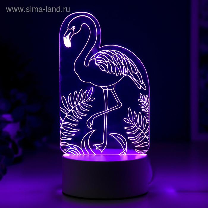 Светильник "Фламинго" LED RGB от сети 9,5х10х19,5 см RISALUX
