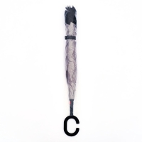 Зонт - наоборот «Однотон», механический, 8 спиц, R = 53/61 см, D = 122 см, цвет чёрный/серый Зонт - наоборот «Однотон», механический, 8 спиц, R = 53/61 см, D = 122 см, цвет чёрный/серый