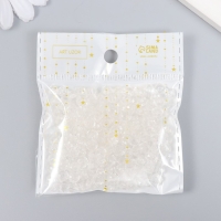 Бусины для творчества пластик "Кристалл с гранями прозрачный" набор 20 гр 0,4х0,6х0,6 см