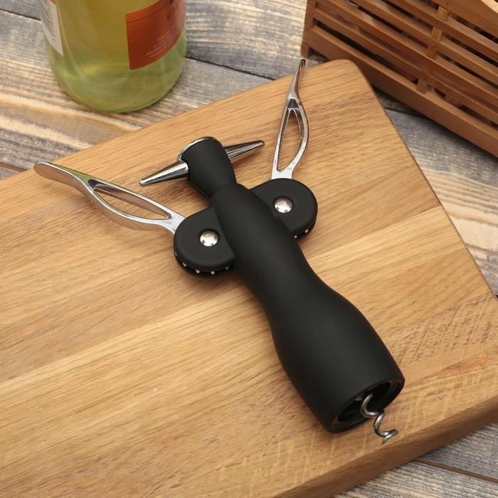 Штопор Доляна &laquo;Яркий&raquo;, 19 см, цвет МИКС