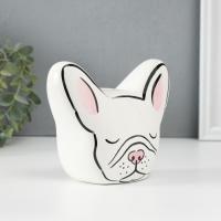 Копилка керамика "Белый бульдог" 8х14,5х12,1 см Копилка керамика "Белый бульдог" 8х14,5х12,1 см