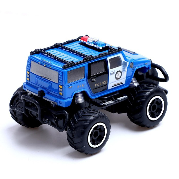 Джип &laquo;Полиция&raquo;, радиоуправляемый, световые эффекты, работает от батареек, цвет синий