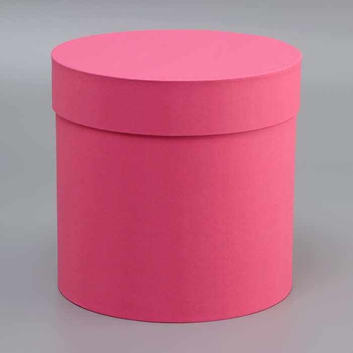 Шляпная коробка розовая, 18 х 18 см