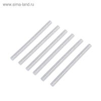 Клеевые стержни ТУНДРА, 7 х 100 мм, серебристые с блестками, 6 шт. Клеевые стержни ТУНДРА, 7 х 100 мм, серебристые с блестками, 6 шт.