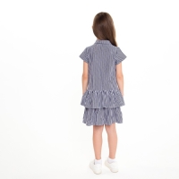 Платье для девочки, цвет синий/белый, рост 110 см Платье для девочки, цвет синий/белый, рост 110 см