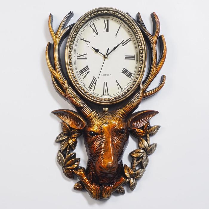 Часы настенные, серия: Интерьер, Часы настенные, серия: Интерьер, "Охотник", дискретный ход, 28х23 см