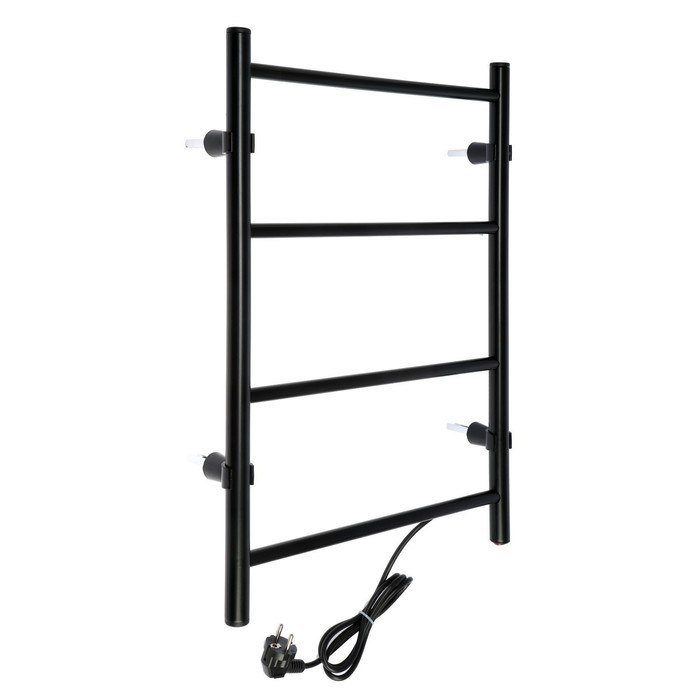 Полотенцесушитель электрический ZEIN PE-04, Полотенцесушитель электрический ZEIN PE-04, "Классика", 400х600 мм, 4 перекладины, черный