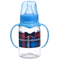 Подарочный детский набор «Джентльмен»: бутылочки для кормления 150 и 250 мл, прямые, от 0 мес., цвет голубой Подарочный детский набор «Джентльмен»: бутылочки для кормления 150 и 250 мл, прямые, от 0 мес., цвет голубой