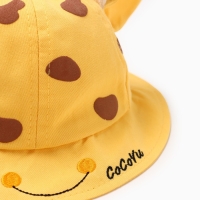 Панама для девочки "Коровка" MINAKU цвет жёлтый, р-р 50 Панама для девочки "Коровка" MINAKU цвет жёлтый, р-р 50