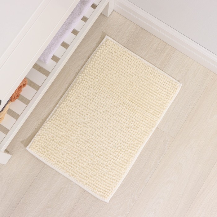 Коврик для дома Доляна &laquo;Букли&raquo;, 40&times;60 см, цвет молочный