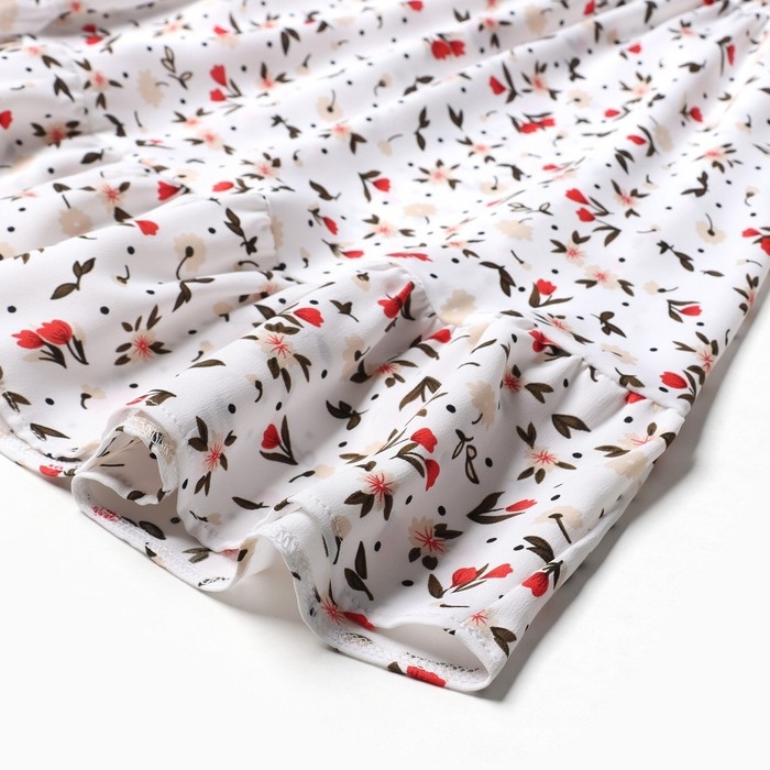 Платье женское с рюшами MIST, размер 48, белый Платье женское с рюшами MIST, размер 48, белый