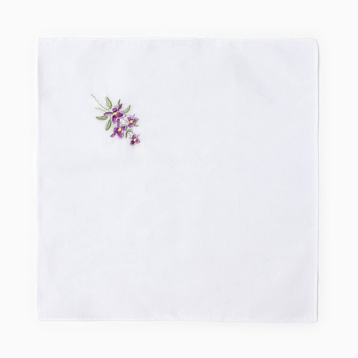 Набор женских носовых платков в коробке Etteggy PV61 28x28см 3шт, МИКС, батист 81г/м, хл100%