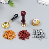 Сургучный набор "Ажурное сердце" печать, ручка, ложка, воск - 3 цвета, свеча 3,5х11х23 см Сургучный набор "Ажурное сердце" печать, ручка, ложка, воск - 3 цвета, свеча 3,5х11х23 см