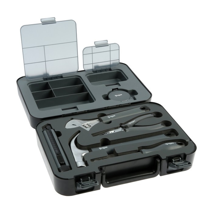 Набор инструментов универсальный ТУНДРА ПРОФИ, кейс с органайзерами, 7 предметов Набор инструментов универсальный ТУНДРА ПРОФИ, кейс с органайзерами, 7 предметов