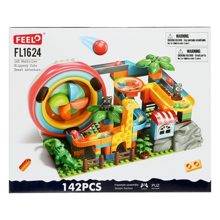 Конструктор Шарики &laquo;Зоо-горка&raquo;, 142 детали