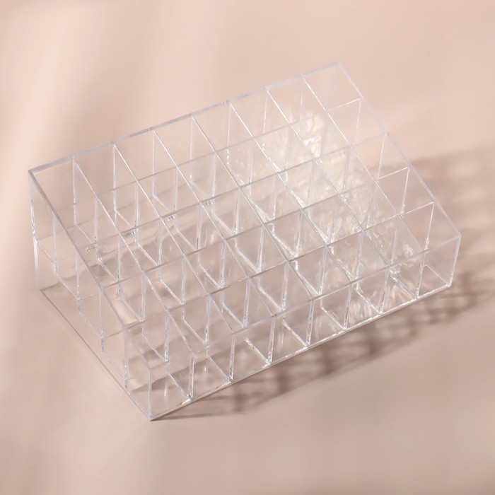 Органайзер для хранения маникюрных/косметических принадлежностей, 40 секций, 19 &times; 12 &times; 8 см, цвет прозрачный