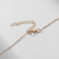 Гарнитур 5 предметов: 4 пары пусет, кулон &laquo;Сердечко&raquo;, цвет бело-красный в золоте, 40 см