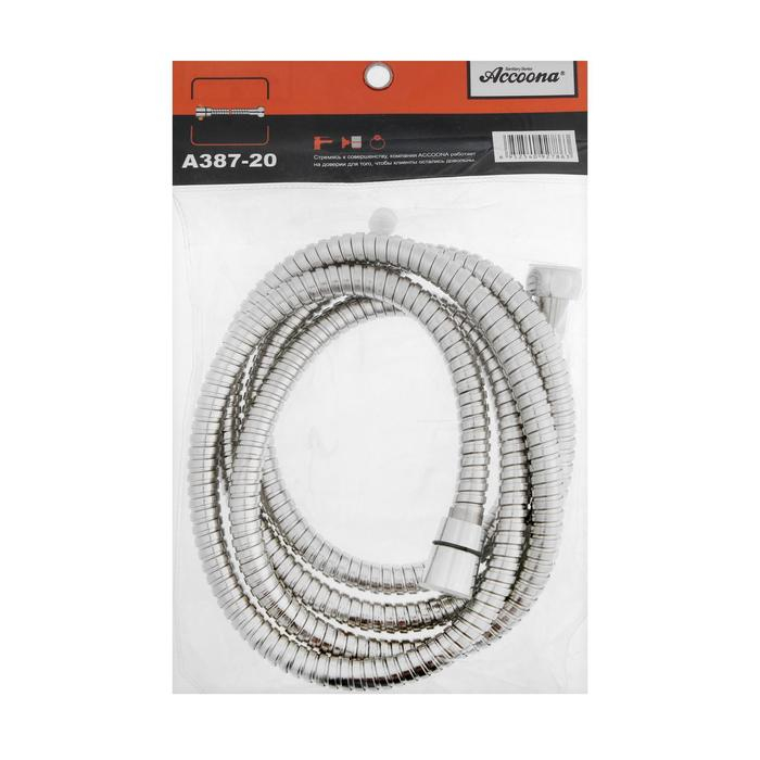 Душевой шланг Accoona A387-20, 200 см, с механизмом против скручивания, хром Душевой шланг Accoona A387-20, 200 см, с механизмом против скручивания, хром