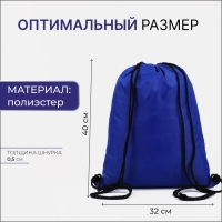 Мешок для обуви на шнурке, цвет белый/синий Мешок для обуви на шнурке, цвет белый/синий