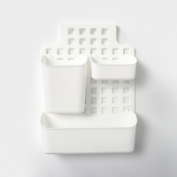 Корзина для хранения подвесная с контейнерами, 29&times;9,5&times;38 см, цвет белый