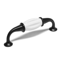 Ручка скоба STYLISH Ceramics 003,керамическая 96 мм, чёрная Ручка скоба STYLISH Ceramics 003,керамическая 96 мм, чёрная