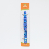 Ошейник двухслойный с фастексом "Разноцветные косточки" 30 х 1 см, синий Ошейник двухслойный с фастексом "Разноцветные косточки" 30 х 1 см, синий