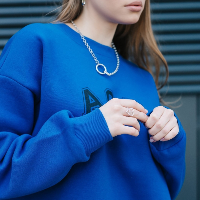 Кольцо «Минимал» сердце, цвет серебро, безразмерное Кольцо «Минимал» сердце, цвет серебро, безразмерное