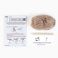 Набор для вязания. Амигуруми: мягкая игрушка своими руками &laquo;Мишка Тоффи&raquo;, 18 см