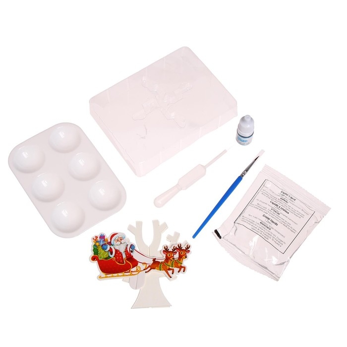Набор для опытов «Выращивание удивительных кристаллов», Новогодние чудеса, в пакете Набор для опытов «Выращивание удивительных кристаллов», Новогодние чудеса, в пакете