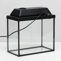 Аквариум Прямоугольный "Атолл" с крышкой, 13 литров, 30 х 16 х 26/31 см, чёрный Аквариум Прямоугольный "Атолл" с крышкой, 13 литров, 30 х 16 х 26/31 см, чёрный